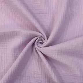 Dvojitá gázovina/mušelín soft lilac ORGANIC