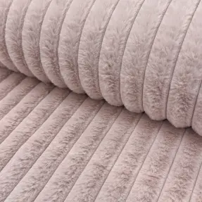 Umelá kožušina Stripes Luxe old rose