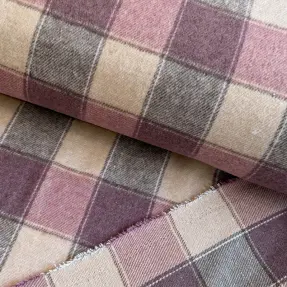 Látka na kostým YARN DYED BRUSHED Check blush