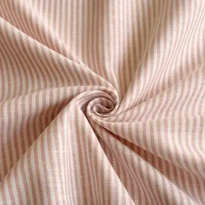 Ľan s bavlnou Stripe rose