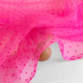 Tyl na TUTU DOTS fuchsia