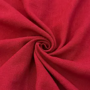 Viskóza s ľanom WASHED dark red